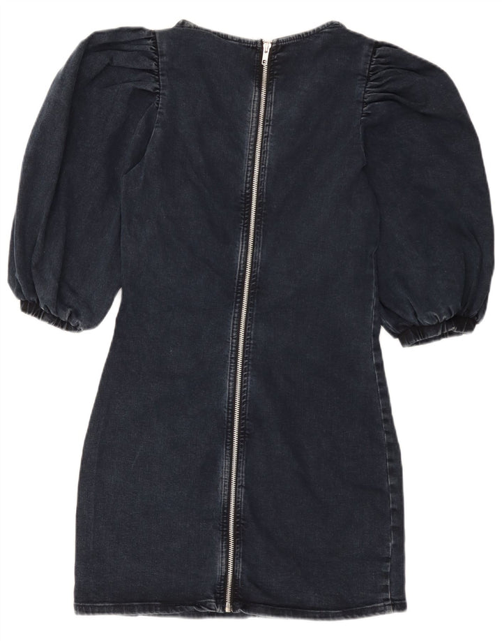 Zara Womens Denim Dress UK 12 Medium Navy Blue