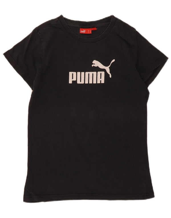 Puma Boys Graphic T-Shirt Top 11-12 Years Black