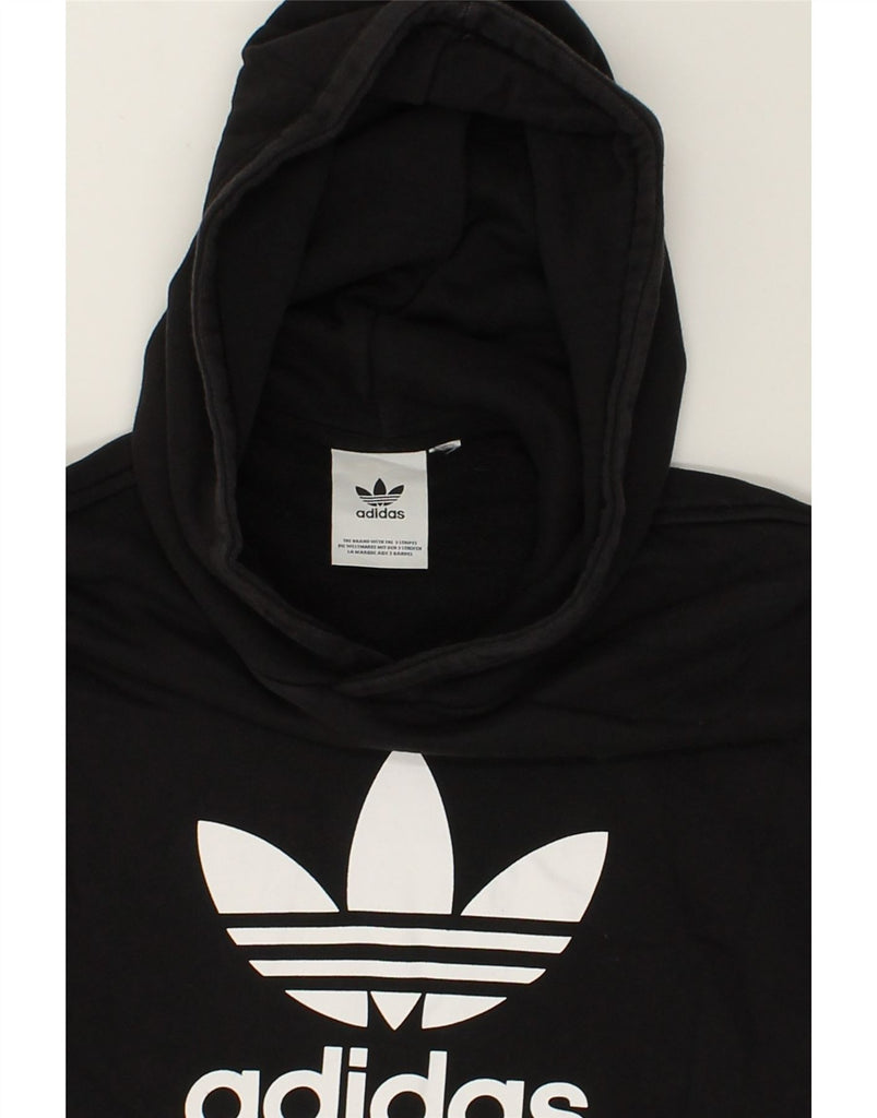 ADIDAS Mens Graphic Hoodie Jumper Medium Black Cotton | Vintage Adidas | Thrift | Second-Hand Adidas | Used Clothing | Messina Hembry 