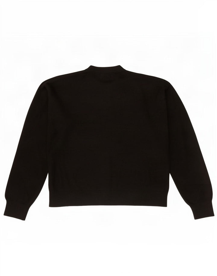Marks & Spencer Womens Cardigan Sweater UK 14 Medium Black Polyester