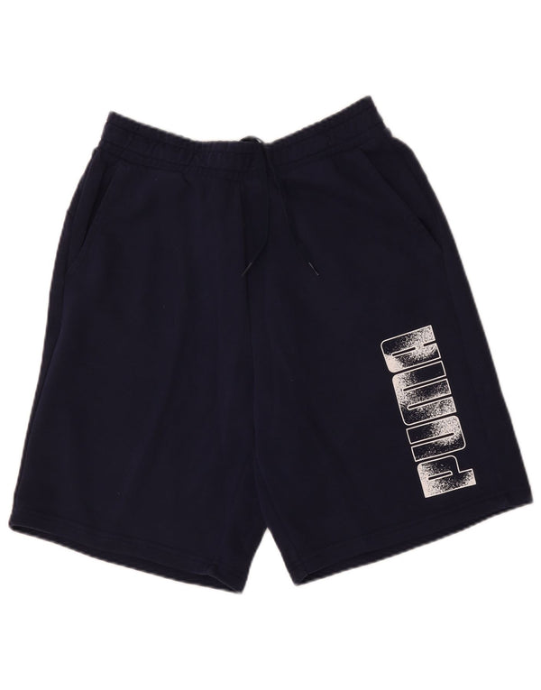 Puma Mens Graphic Sport Shorts Large Navy Blue