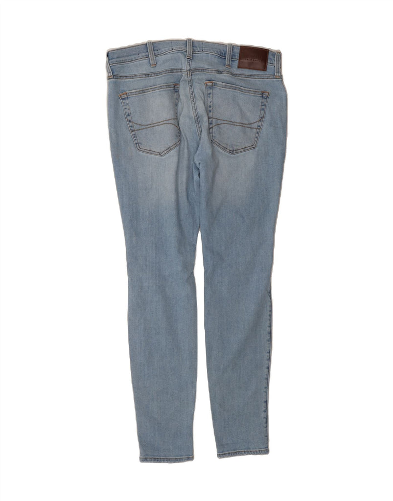 HOLLISTER Mens Distressed Super Skinny Jeans W36 L32 Blue Cotton Vintage Hollister and Second-Hand Hollister from Messina Hembry 