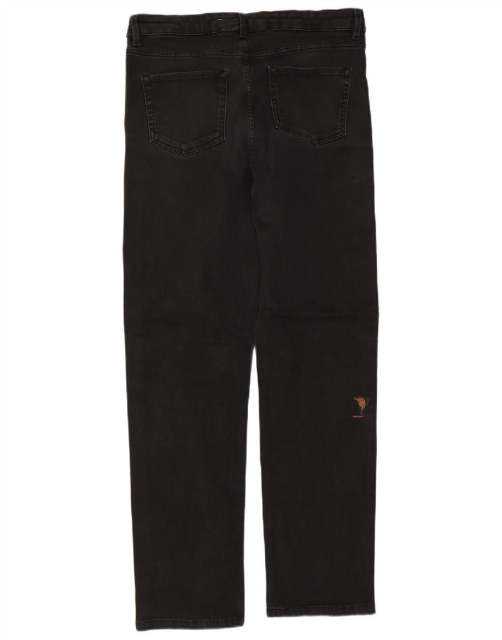 Marks & Spencer Womens Regular Straight Jeans UK 16 Large W32 L30 Black