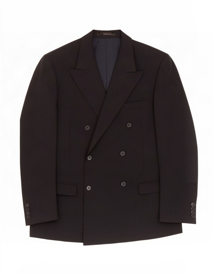 Marks & Spencer Mens Double Breasted Blazer Jacket UK 44 XL Navy Blue