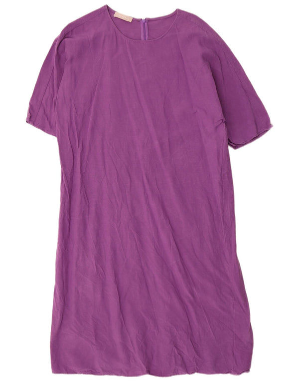 Stefanel Womens Oversized Maxi Dress UK 14 Medium Purple Lyocell