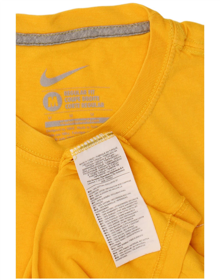 Nike Mens Regular Fit Vest Top Medium Yellow Cotton