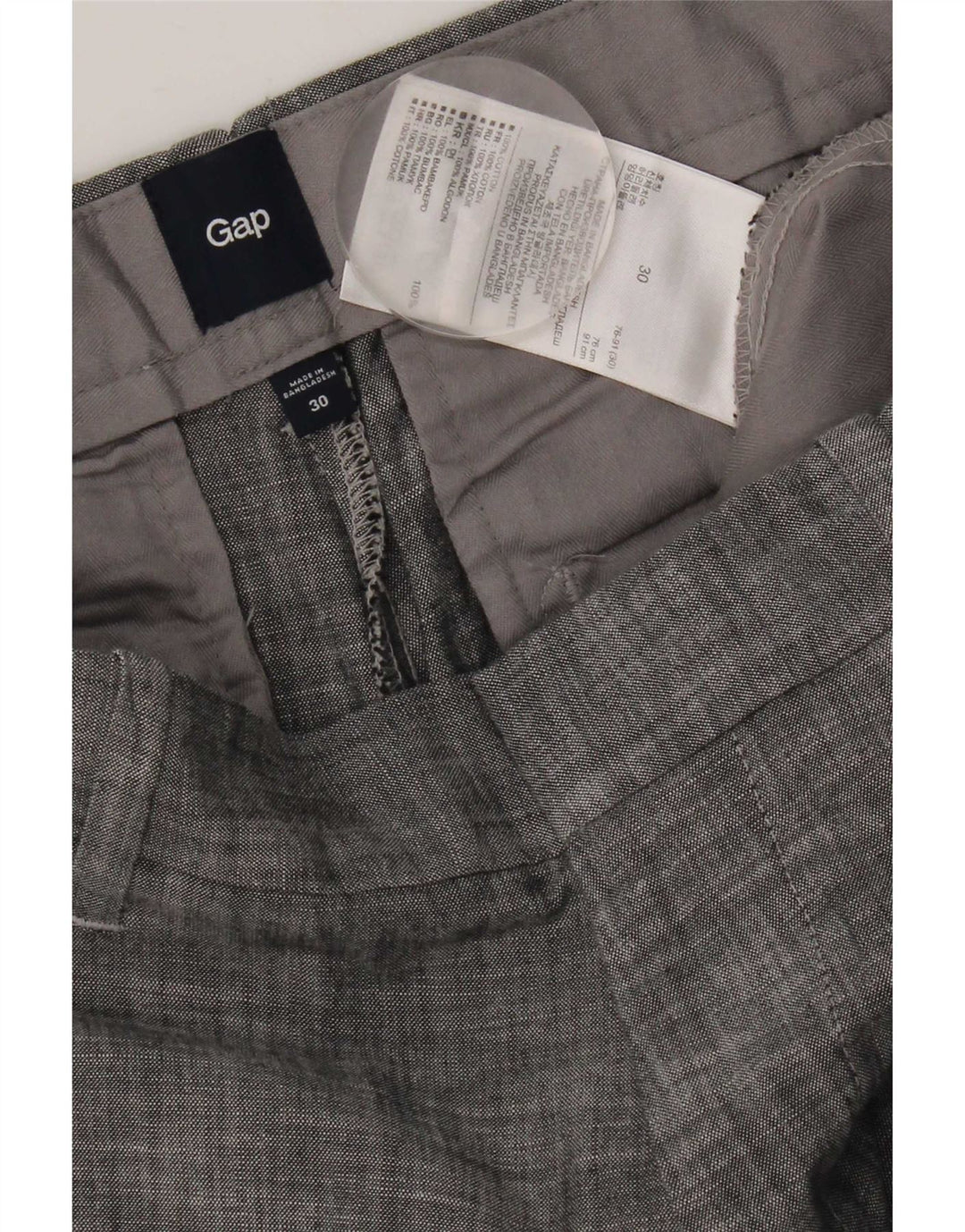 Gap Mens Chino Shorts W30 Medium Grey Cotton