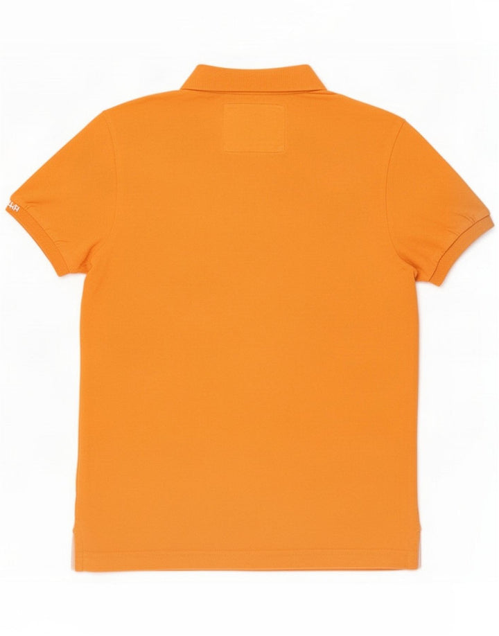 Superdry Mens Polo Shirt Large Orange Cotton