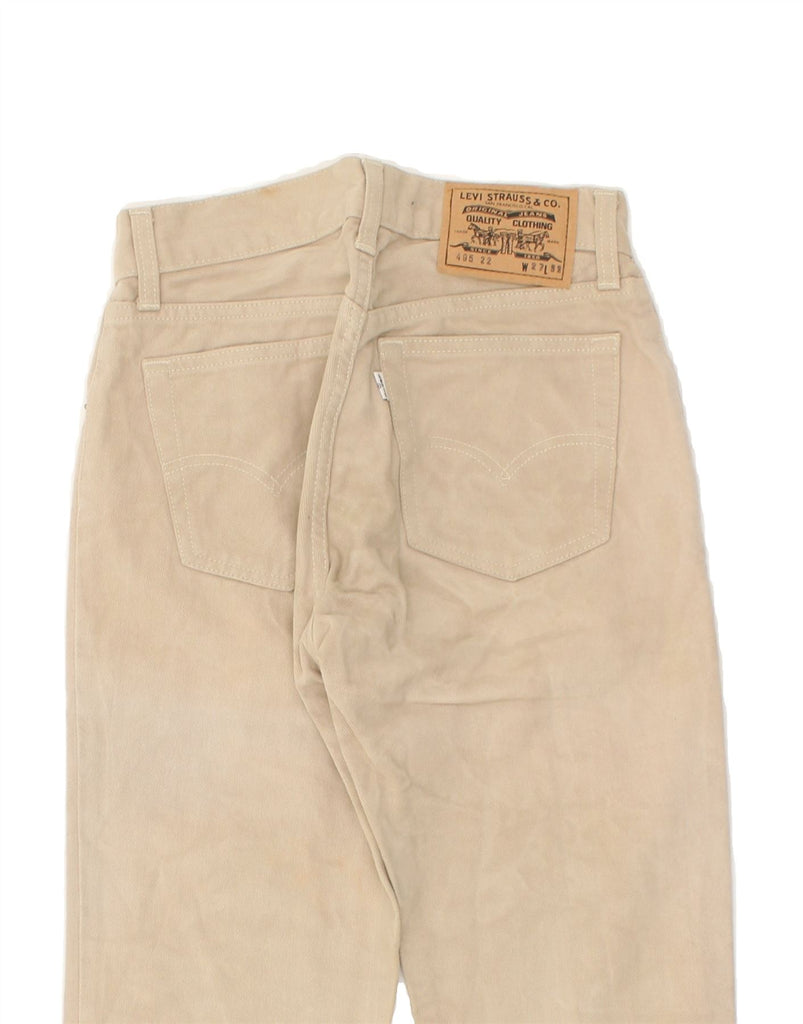 LEVI'S Womens 495 Straight Jeans W27 L32 Beige Cotton Vintage Levi's and Second-Hand Levi's from Messina Hembry 