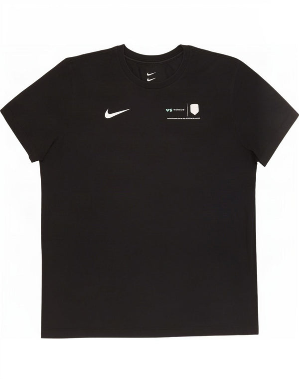 Nike Mens Dri Fit Graphic T-Shirt Top XL Black Cotton