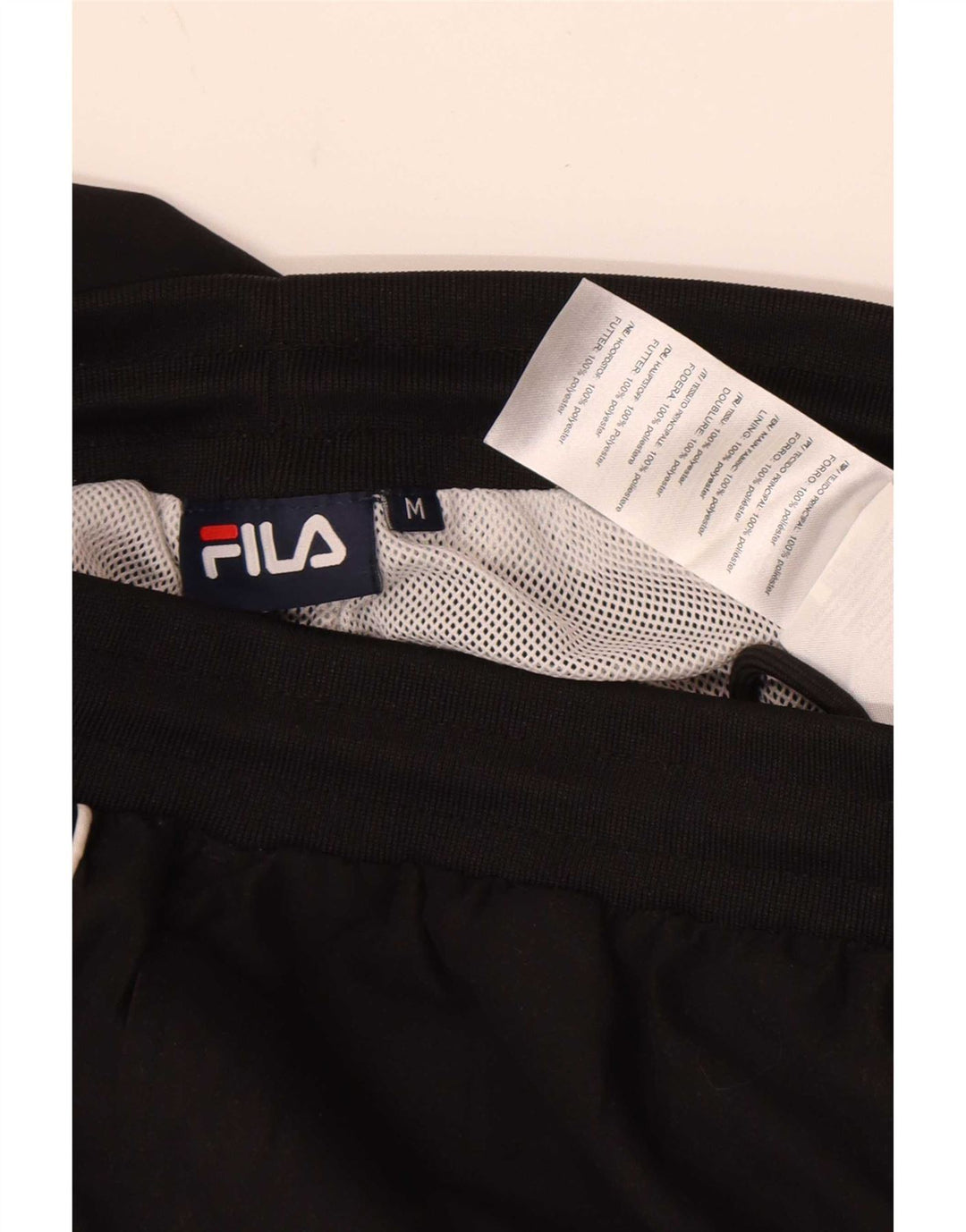 Fila Mens Tracksuit Trousers Joggers Medium Black Polyester