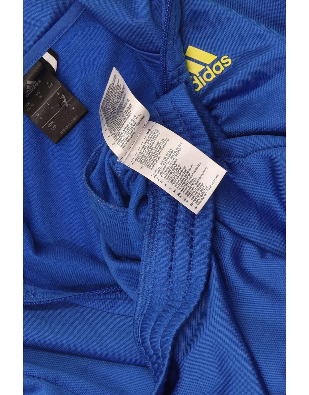 Adidas Mens Tracksuit Top Jacket UK 36/38 Small Blue Polyester