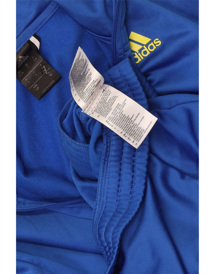 Adidas Mens Tracksuit Top Jacket UK 36/38 Small Blue Polyester