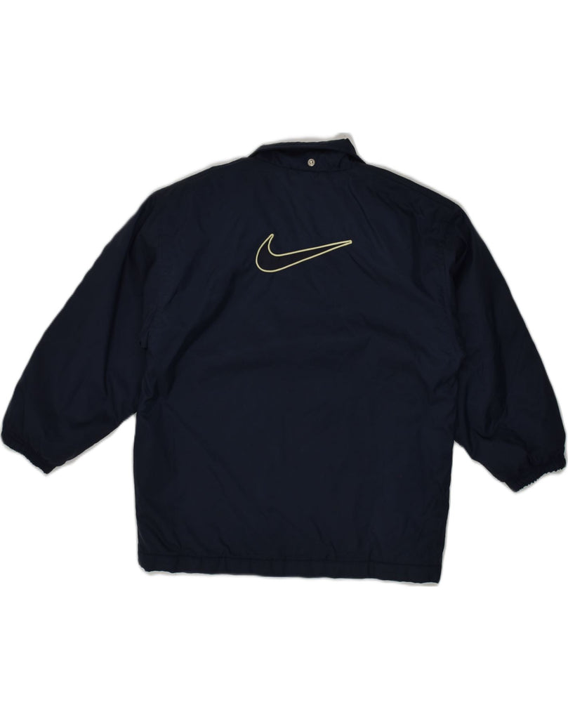 NIKE Boys Bomber Jacket 9-10 Years Small Navy Blue Polyester | Vintage Nike | Thrift | Second-Hand Nike | Used Clothing | Messina Hembry 