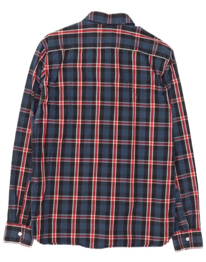 Levi's Mens Shirt Medium Navy Blue Check Cotton