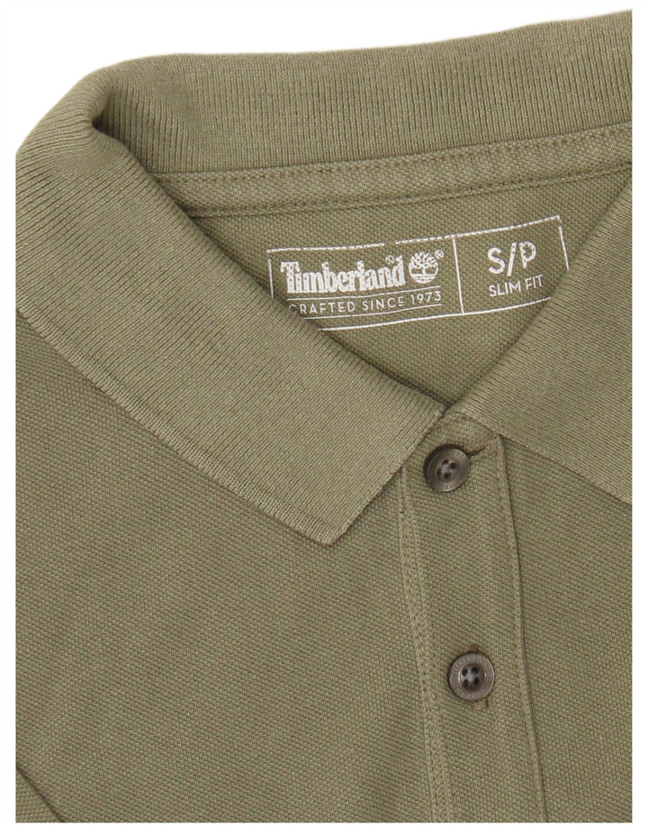 Timberland Mens Slim Fit Polo Shirt Small Khaki