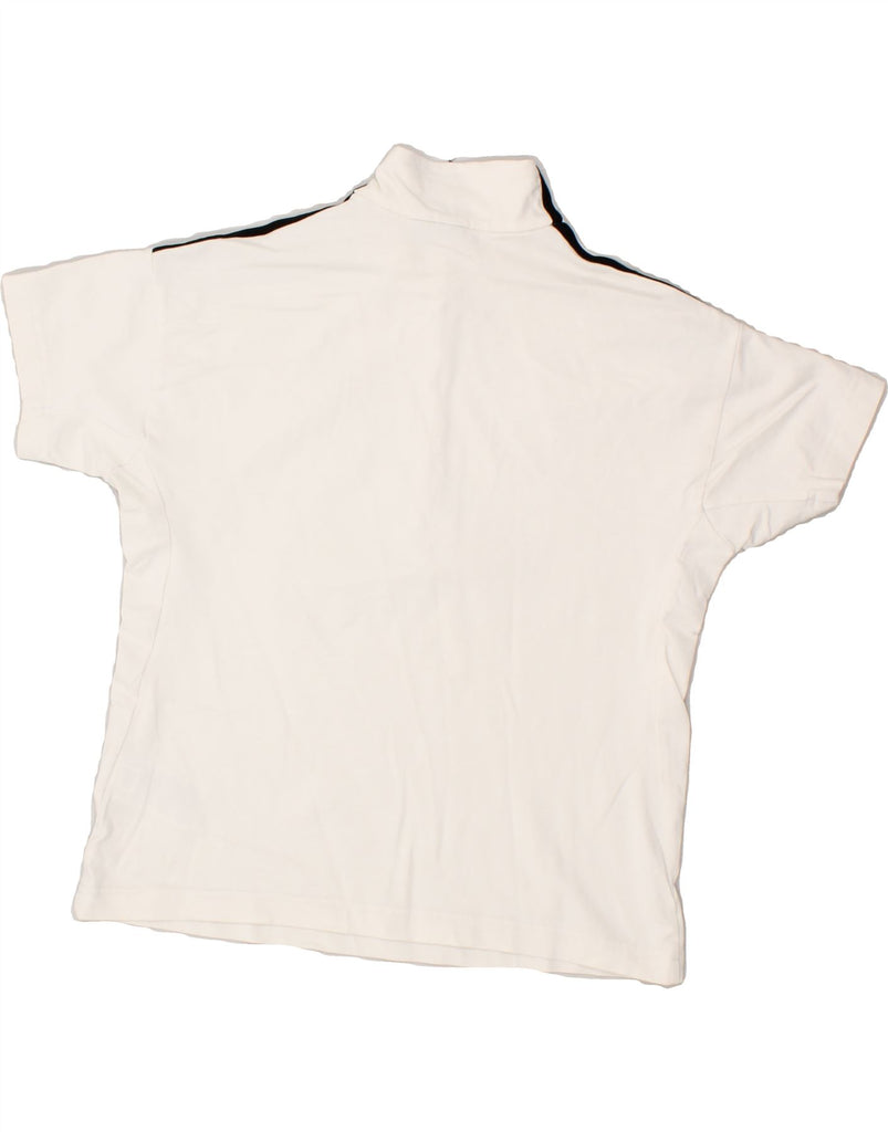 ADIDAS Womens Short Sleeve Pullover Tracksuit Top UK 12/14 Medium White | Vintage Adidas | Thrift | Second-Hand Adidas | Used Clothing | Messina Hembry 