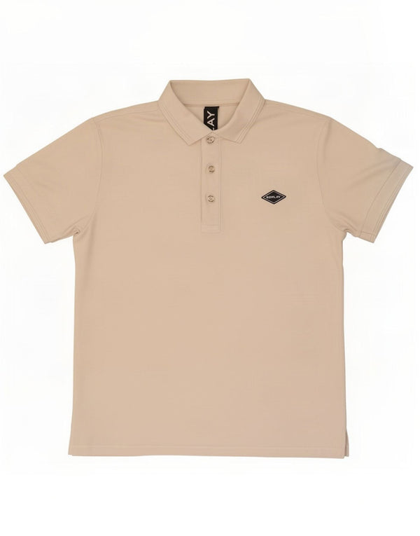Replay Mens Polo Shirt Medium Off White Cotton