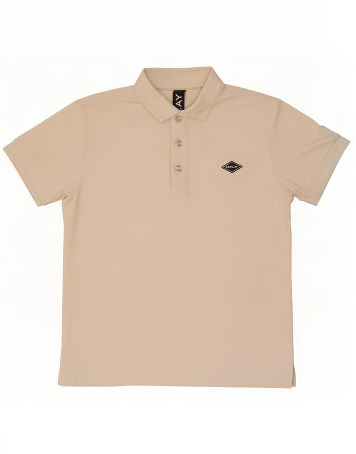 Replay Mens Polo Shirt Medium Off White Cotton