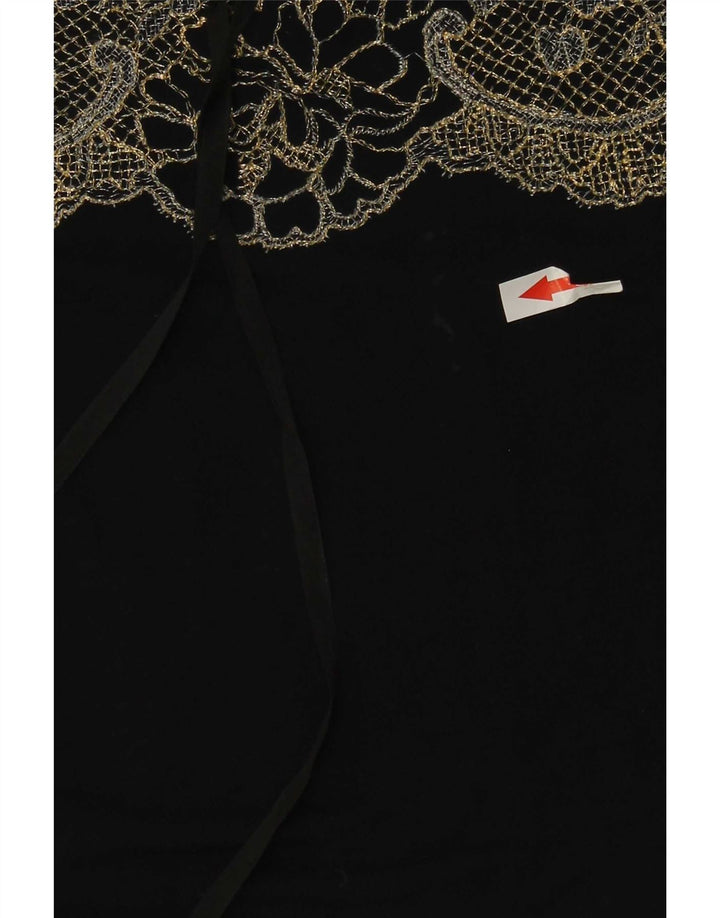 Iceberg Womens Shirt Blouse IT 42 Small Black Modal