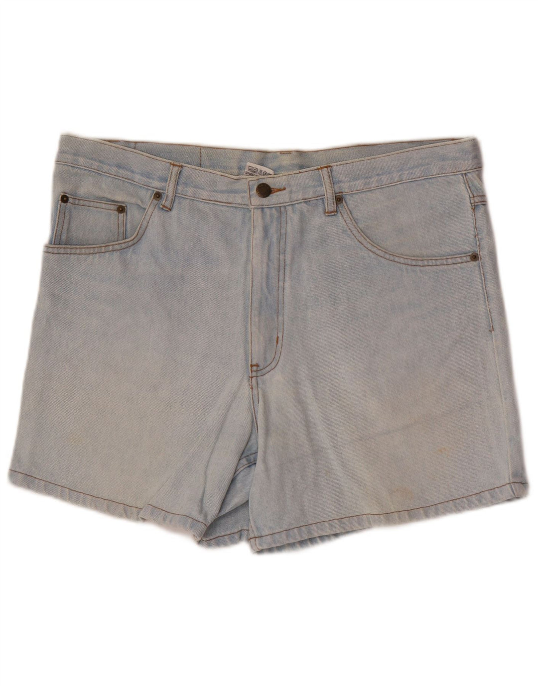 Vintage Mens Denim Shorts IT 54 2XL W38 Blue Cotton