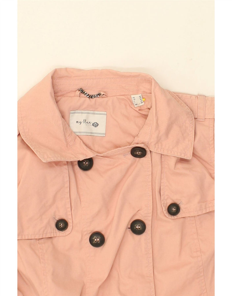 VINTAGE Womens Trench Coat EU 38 Medium Pink Cotton | Vintage Vintage | Thrift | Second-Hand Vintage | Used Clothing | Messina Hembry 