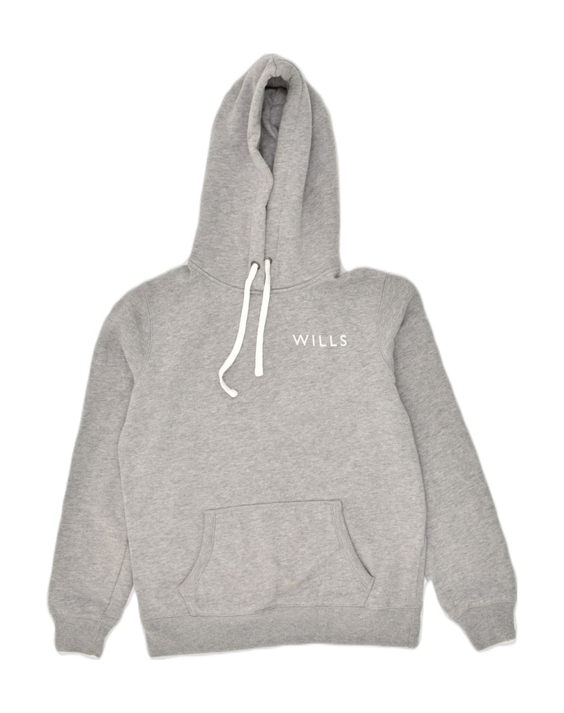 JACK WILLS Womens Hoodie Jumper UK 10 Small  Grey Cotton | Vintage Jack Wills | Thrift | Second-Hand Jack Wills | Used Clothing | Messina Hembry 