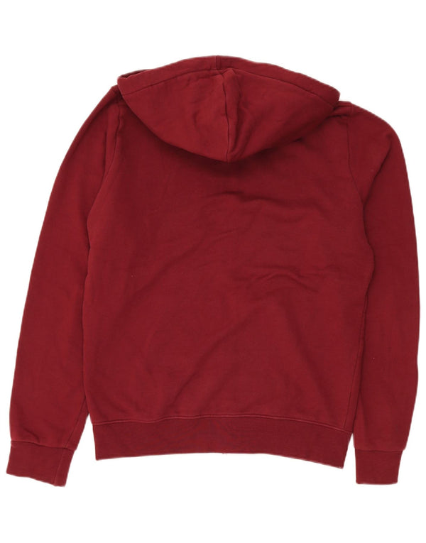 Starter Mens Graphic Zip Hoodie Sweater Medium Burgundy Cotton