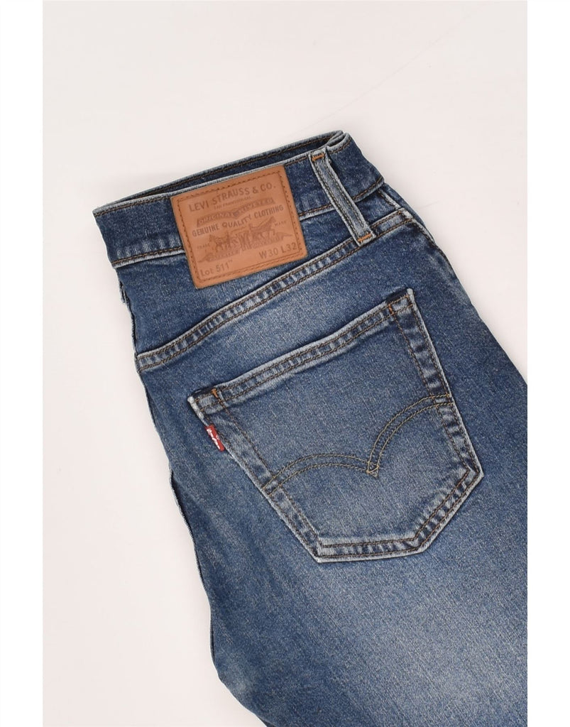 LEVI'S Mens 511 Slim Jeans W30 L32 Blue Cotton | Vintage Levi's | Thrift | Second-Hand Levi's | Used Clothing | Messina Hembry 