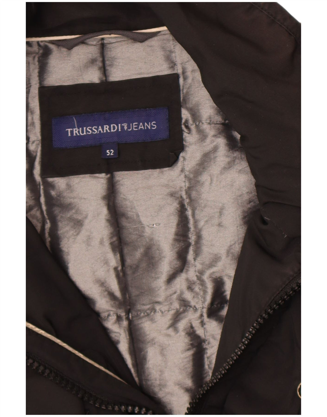 Trussardi Jeans Mens Windbreaker Jacket IT 52 XL Black