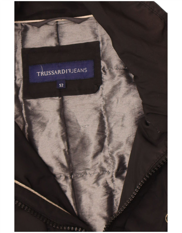 Trussardi Jeans Mens Windbreaker Jacket IT 52 XL Black