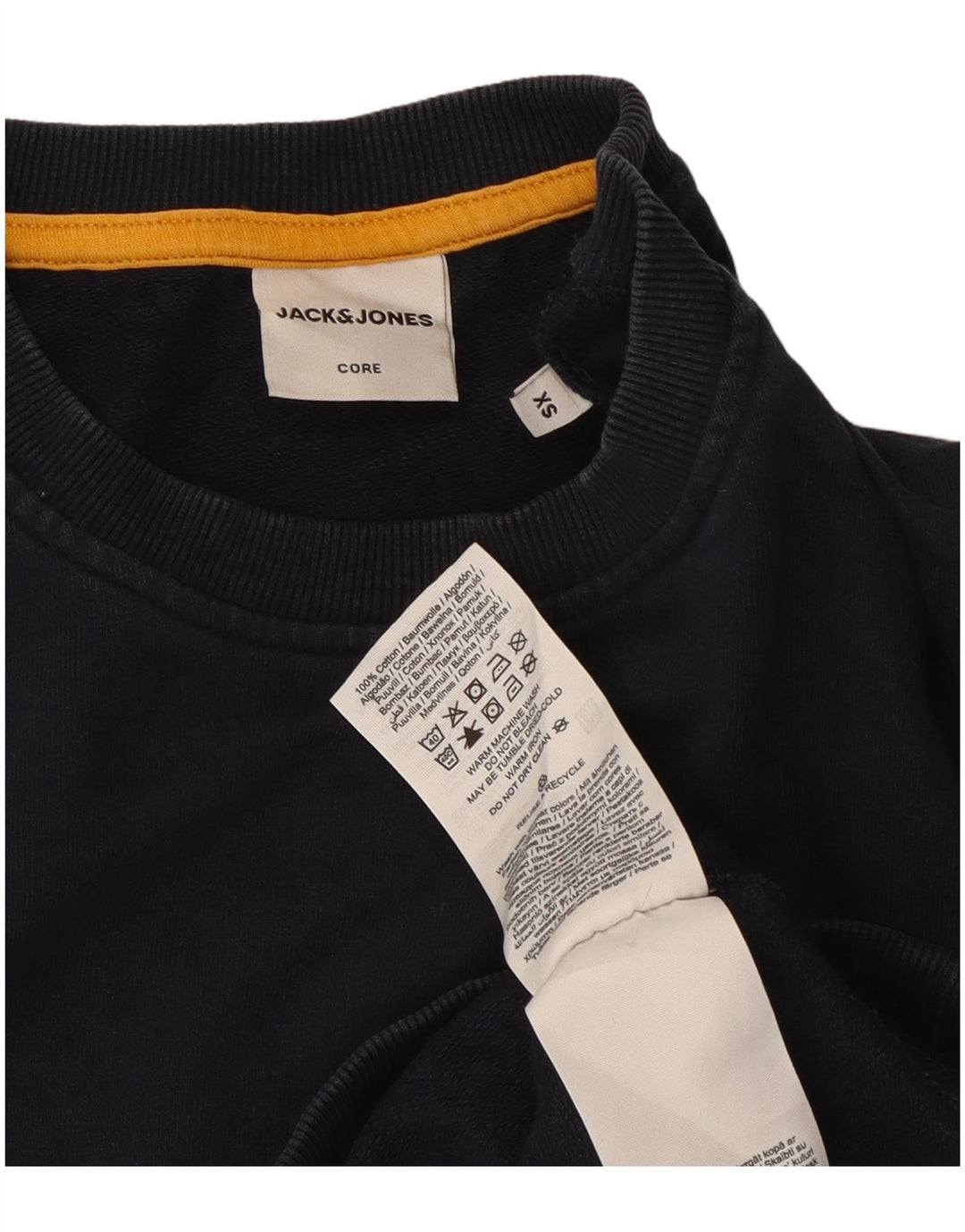 Jack & Jones Mens Sweatshirt Jumper XS Navy Blue Cotton