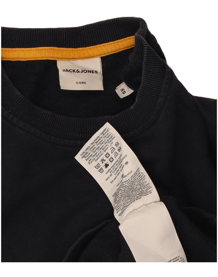 Jack & Jones Mens Sweatshirt Jumper XS Navy Blue Cotton