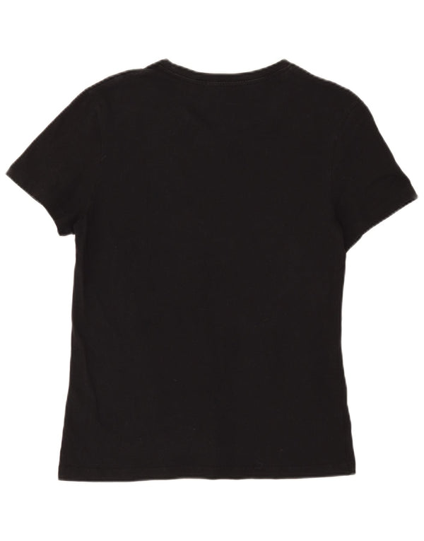 Calvin Klein Jeans Womens Graphic T-Shirt Top UK 14 Large Black Cotton