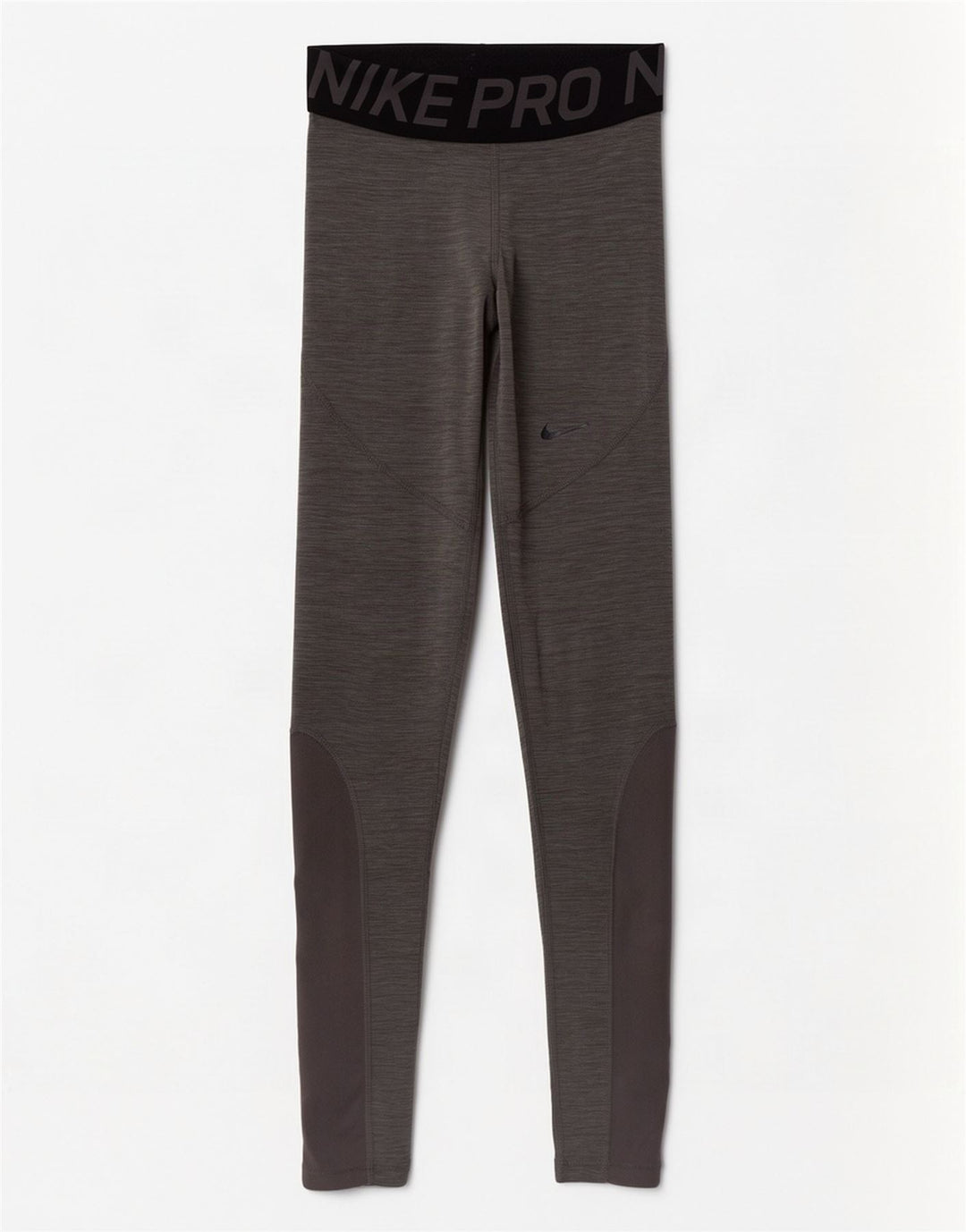 Nike Womens Dri Fit Graphic Leggings UK 4 XS Grey Flecked Polyester