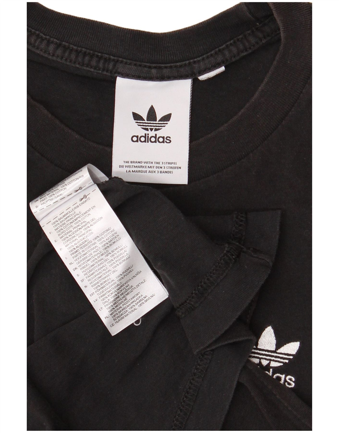 ADIDAS Mens T-Shirt Top Small Black Cotton