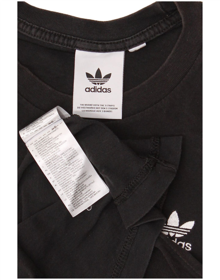 ADIDAS Mens T-Shirt Top Small Black Cotton