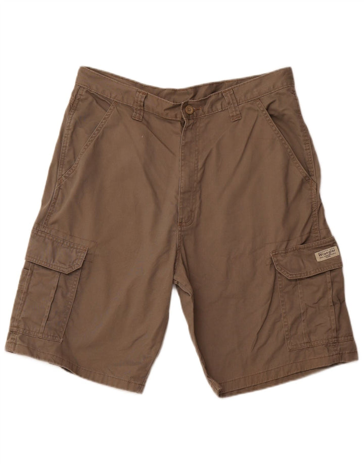 WRANGLER Mens Cargo Shorts W34 Large Brown Cotton