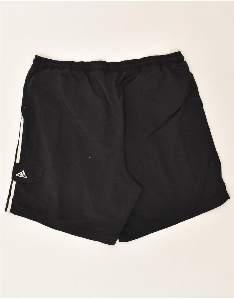 ADIDAS Mens Sport Shorts 2XL Black Polyester | Vintage Adidas | Thrift | Second-Hand Adidas | Used Clothing | Messina Hembry 