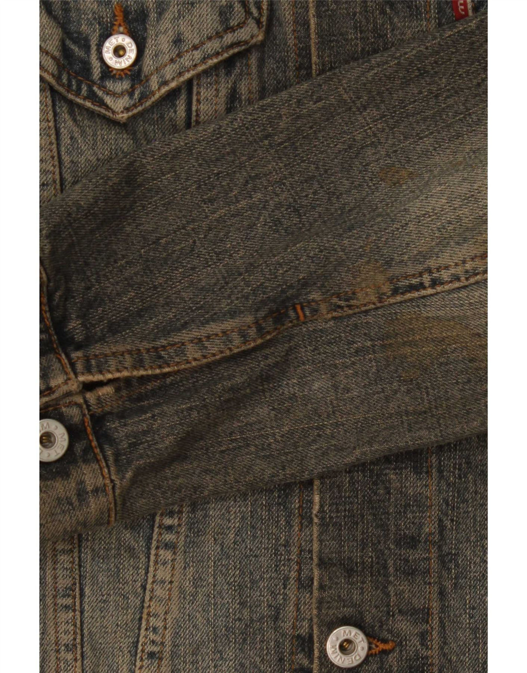 MET Womens Denim Jacket UK 12 Medium Blue Cotton