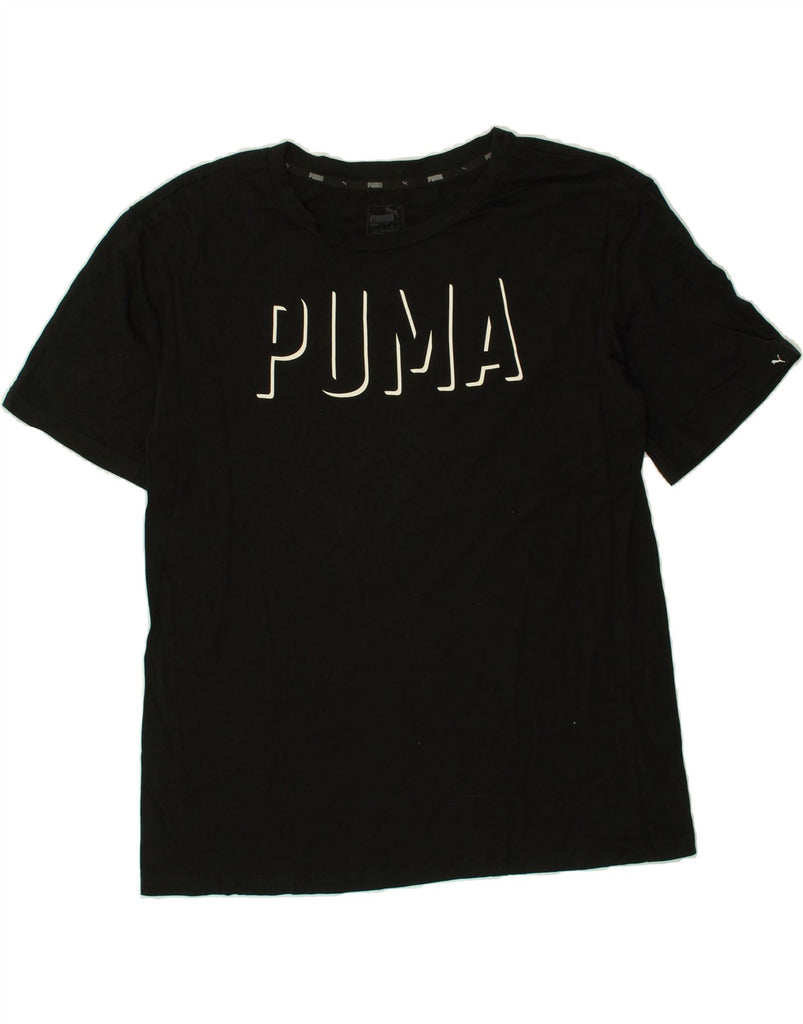 PUMA Womens Graphic T-Shirt Top UK 12 Medium  Black | Vintage Puma | Thrift | Second-Hand Puma | Used Clothing | Messina Hembry 