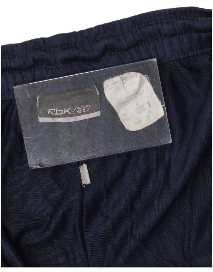 REEBOK Mens Sport Shorts XL  Navy Blue Colourblock Polyester