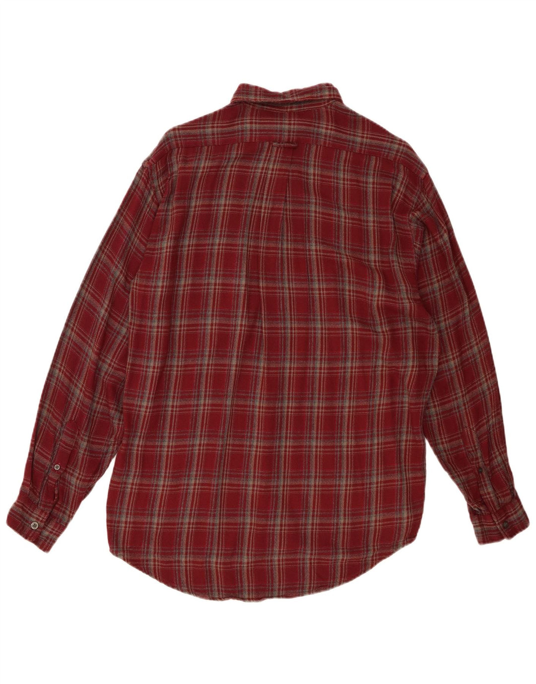 Marks & Spencer Mens Flannel Shirt Small Red Check Viscose