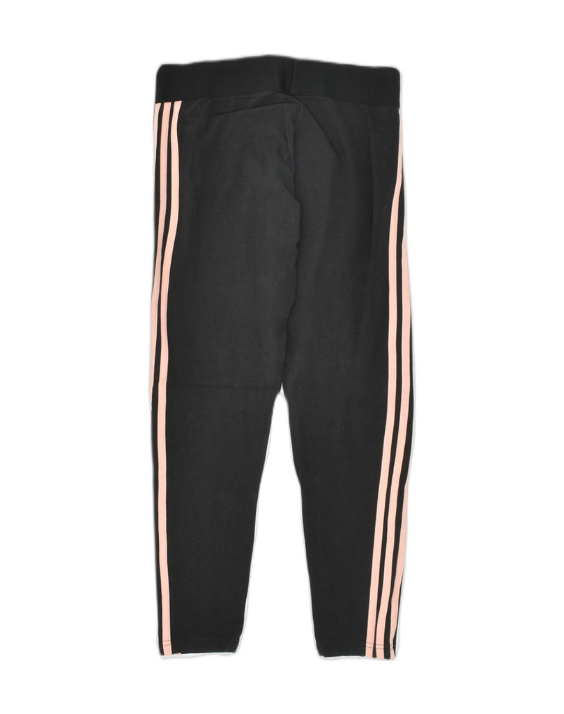 ADIDAS Womens Tracksuit Trousers UK 12 Medium Black Cotton | Vintage Adidas | Thrift | Second-Hand Adidas | Used Clothing | Messina Hembry 