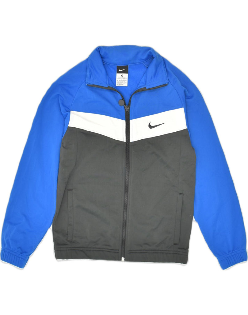 NIKE Boys Tracksuit Top Jacket 10-11 Years Medium  Black Colourblock | Vintage Nike | Thrift | Second-Hand Nike | Used Clothing | Messina Hembry 