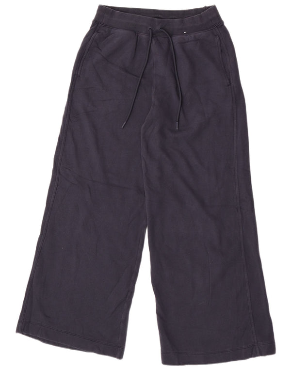 Marks & Spencer Womens Tracksuit Trousers UK 10 Small Navy Blue Cotton