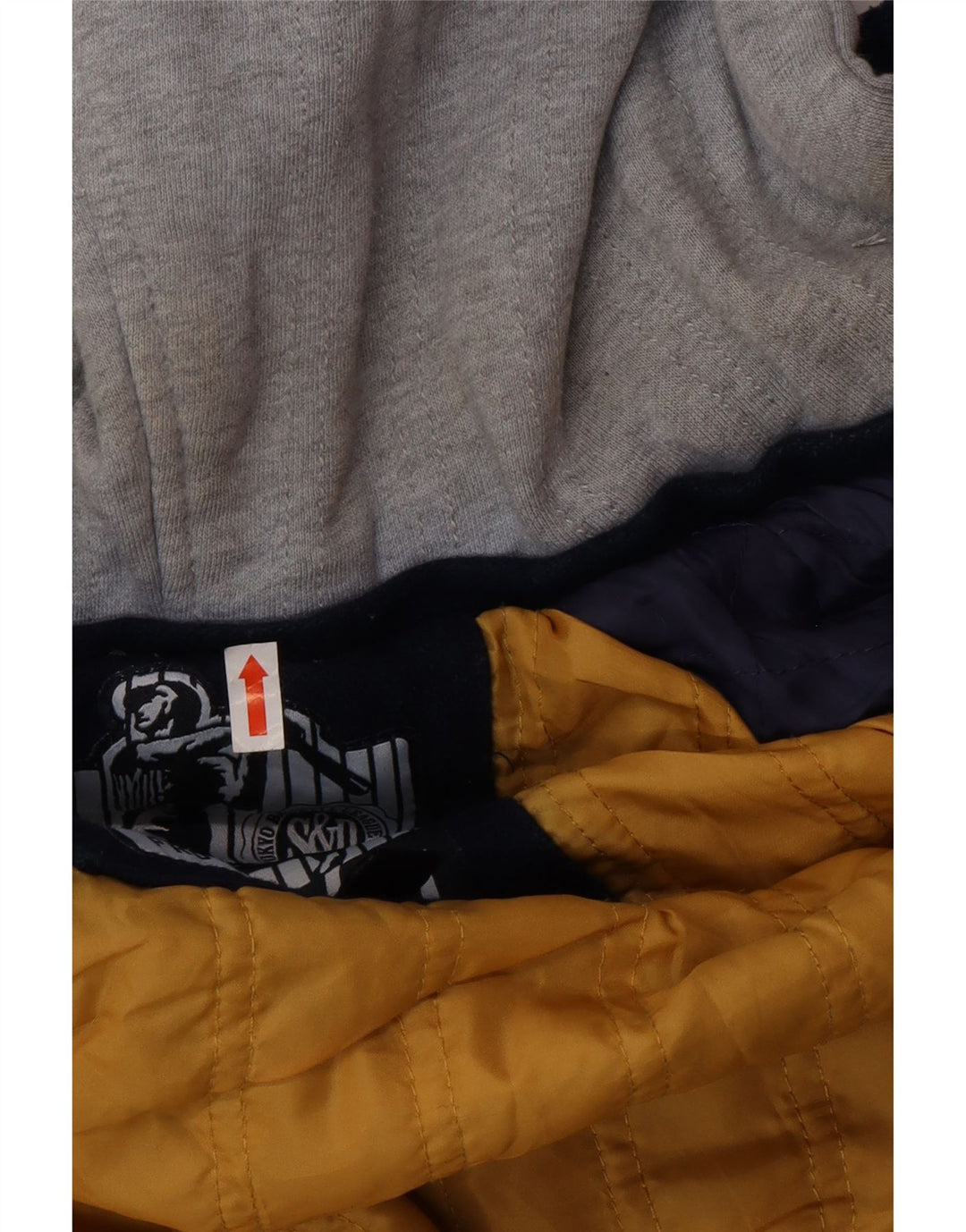 SUPERDRY Mens Graphic Varsity Jacket UK 38 Medium Navy Blue Colourblock