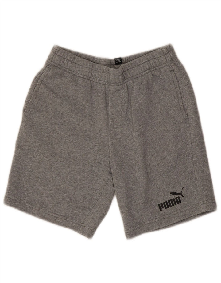 Puma Boys Sport Shorts 11-12 Years Grey Flecked Cotton