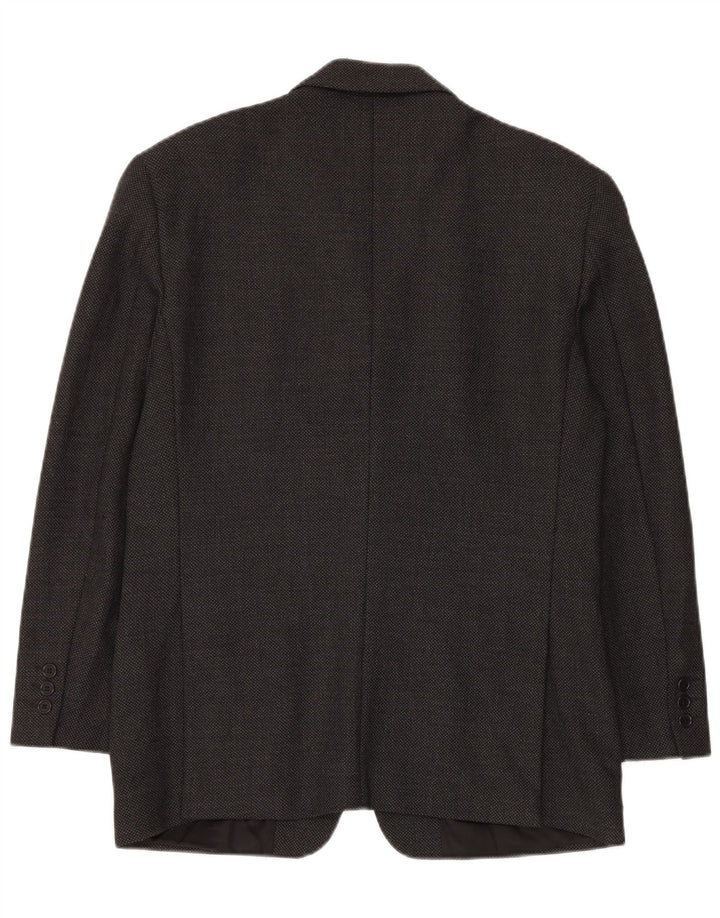 Byblos Mens 3 Button Blazer Jacket EU 48 Medium Grey Wool
