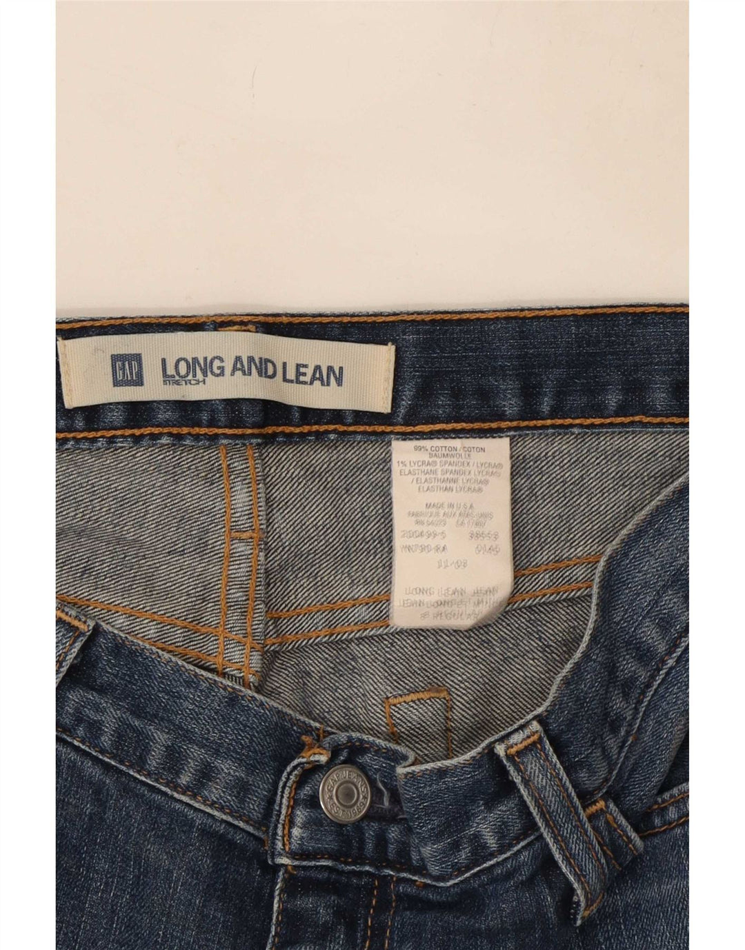 Gap Womens Long and Lean Flared Jeans US 8 Medium W30 L32 Navy Blue Cotton